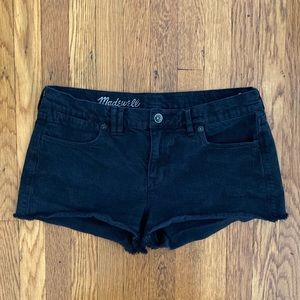 Madewell black denim shorts